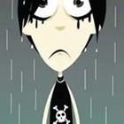 Cartoon Jungen weinen im regen