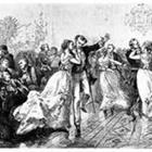 Old fashioned Foto von Menschen tanzen